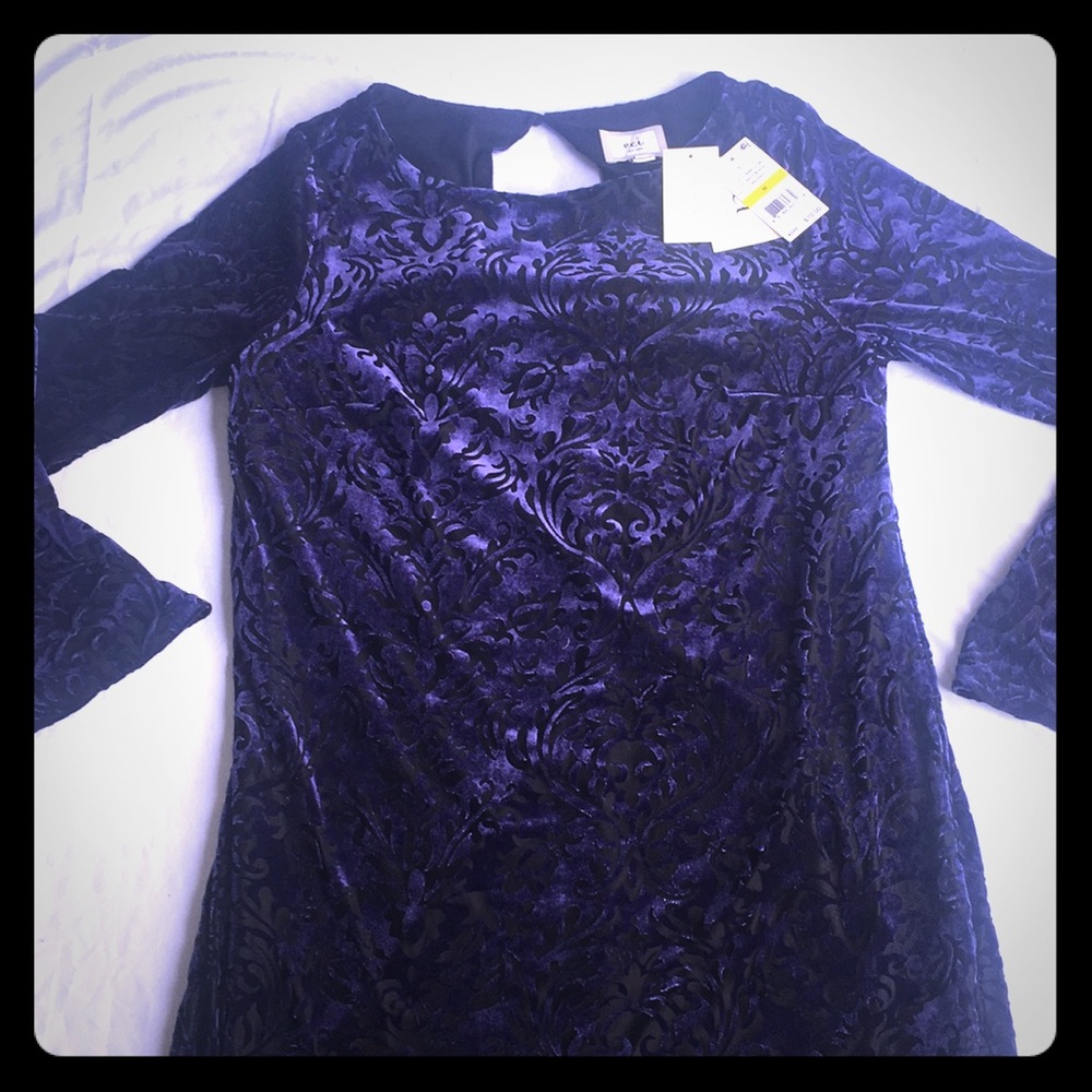 NWT ECI beautiful velour dress